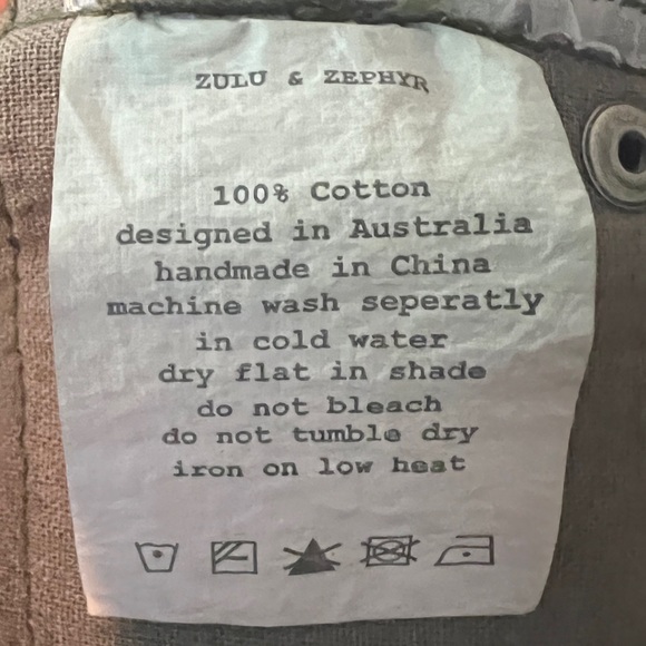 Zulu & Zephyr 100% Cotton Denim Shorts High Waist Olive - Picture 6 of 8